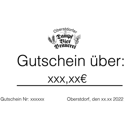 Dampfbierbrauerei Geschenkgutschein